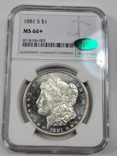 1881 S Morgan Silver Dollar $1 NGC MS66+ CAC PLUS Amazing Semi PL GEM *M566