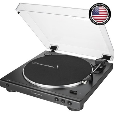 Compact AT-LP60X-BK Turntable: Fully Automatic and Easy to Connect to Speakers