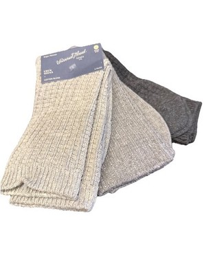 Universal Thread Women s Shoe Size 4-10 Waffle Cotton Blend Crew Socks 3 Pair
