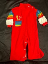 vintage health tex baby romper with ski design