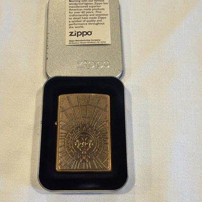#ad NEW ZIPPO LIGHTER B231 PWETER SUN Gold VINTAGE BARRETT SMYTHE $245.00