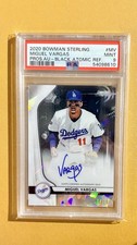 20 Bowman Sterling Miguel Vargas Auto Black Atomic Refractor /10 PSA 9  POP 1 🔥