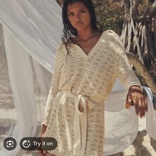 Spell and the Gypsy Road to Paradise Knit Mini Dress in Wheat Size S