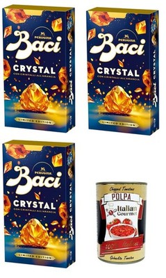 Baci Perugina Crystal   Schokolade mit Orangenkristallen 3x150g +Polpa