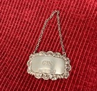 EVERTON Interesse: Sterling Silber Gin Dekanter Etikett BIRM. Hersteller von 1985 ist E.F.C.