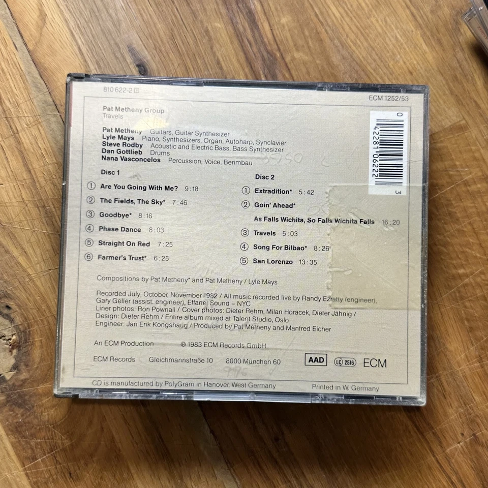 Pat Metheny Group - Travels CD 1983 Live Jazz Fusion ECM - Image 2 of 2