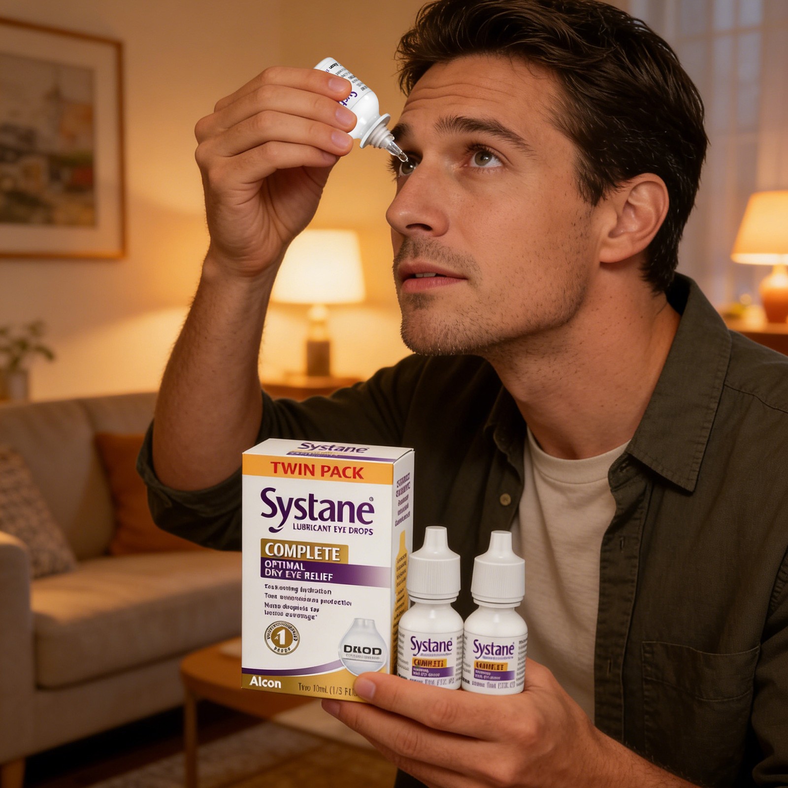 Systane Complete Lubricant Eye Drops, Dry Eye Relief, Twin Pack