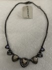 Givenchy Gunmetal Swarovski Statement Necklace & Drop Earrings SET — photo 5