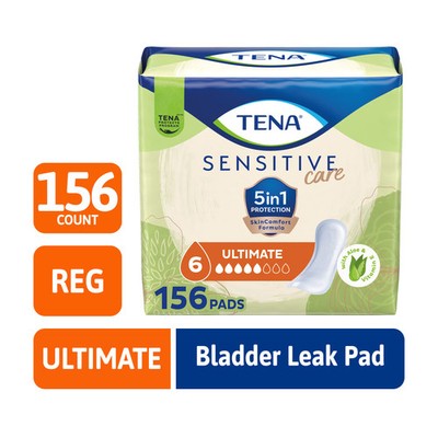 Tena Sensitive Care Ultimate Absorbency Incontinence Pads for Women, 156 ct