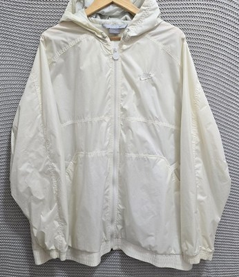 Nike Windrunner Full Zip Hooded Jacket Men Sz XXL Off-White Windbreaker 