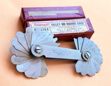 Starrett No. 178A Fillet or Radius Gage; 30 Leaves, 1/32" - 1/4β Range. USA Made