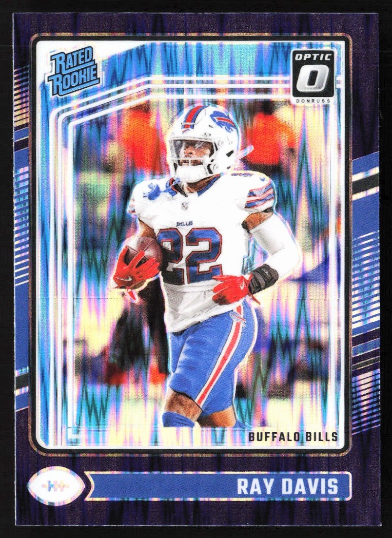 2024 DONRUSS OPTIC PURPLE SHOCK RAY DAVIS ROOKIE BUFFALO BILLS #283