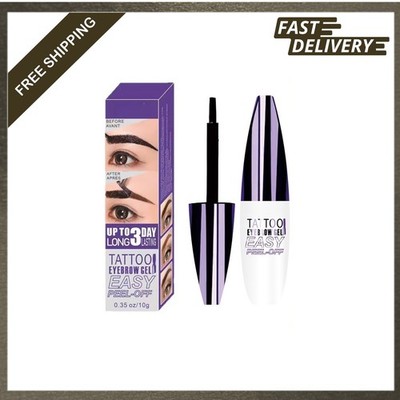 Eyebrow Gel Dark Brown Peel-Off Waterproof Sweatproof Tattoo Appearance