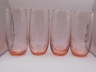 Vintage Lenox Swag Lt. Pink Draped Art Deco Water/Iced Tea Glasses Set of 4