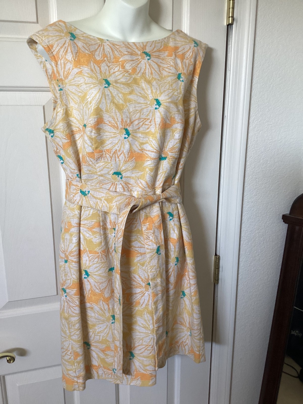 Pendleton dress yellow daisy pattern with jacket … - image 1