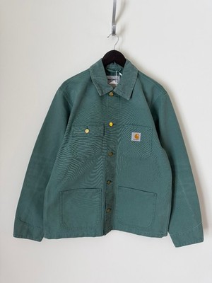 Carhartt WIP Michigan Coat - Size XL - Silver Pine Green - Stone Canvas - NEW