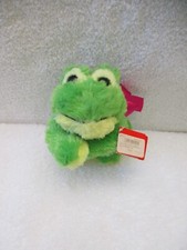 Aurora World Frog Green Yellow 7" New With Tags Lying Down Plush Stuffed Toy