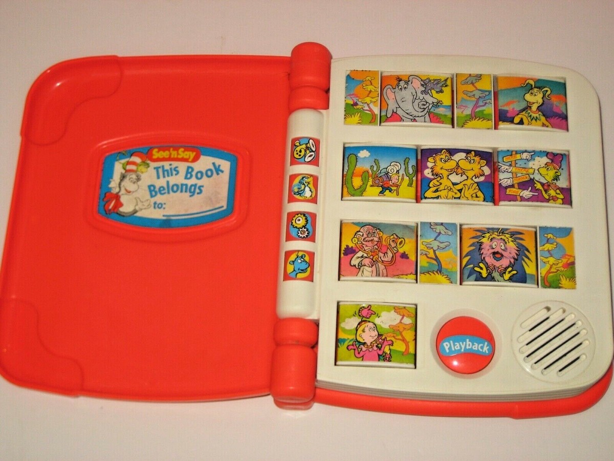 DR. SEUSS RHYME MAKER SEE'N SAY, VINTAGE 1997 MATTEL (TESTED