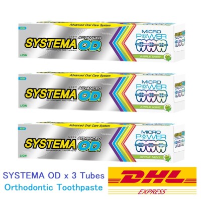 3 x SYSTEMA OD Advanced Orthodontic Toothpaste with Micro Power deep clean 90 g