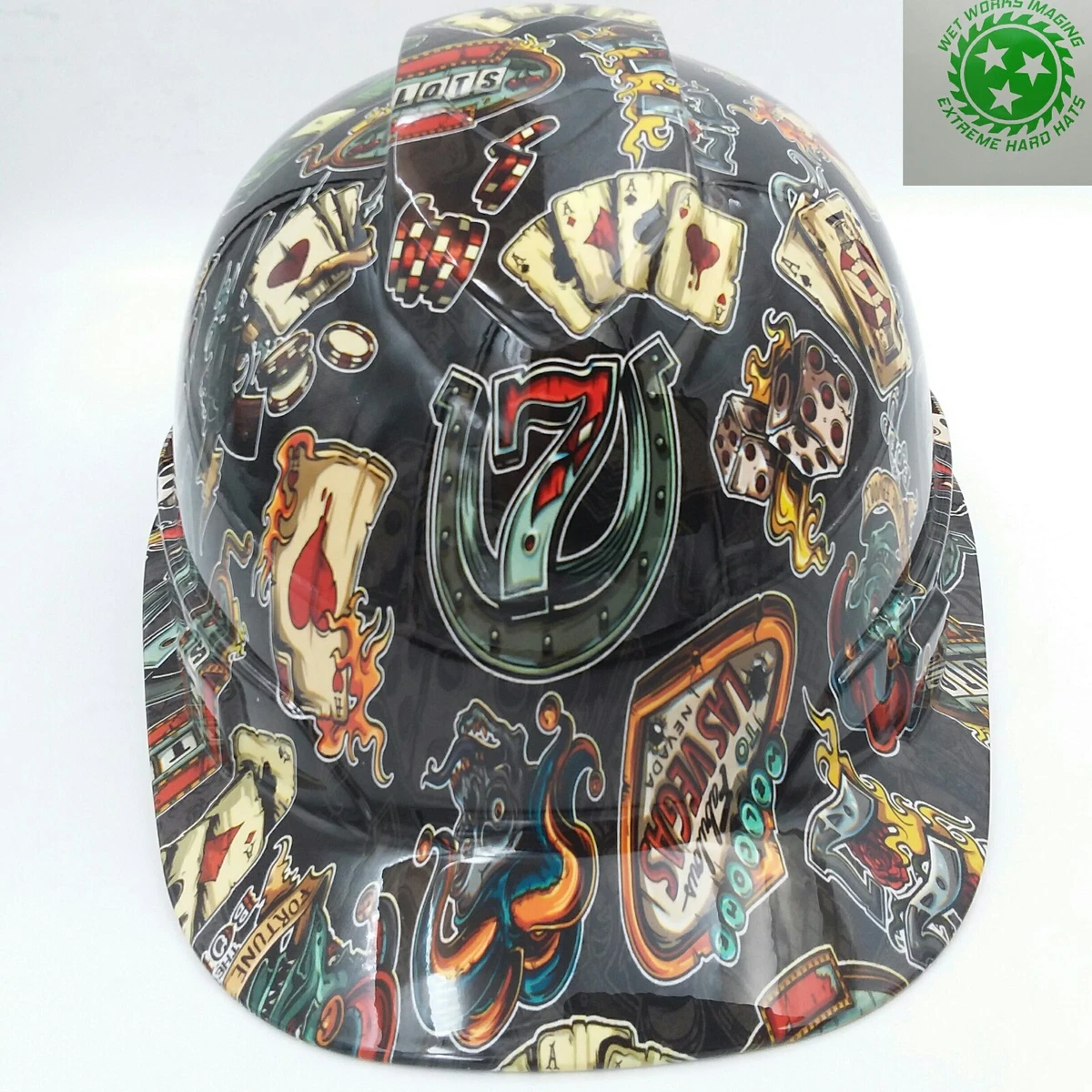 Hard Hat CAP custom hydro dipped OSHA approved WICKED GAMBLER NEW