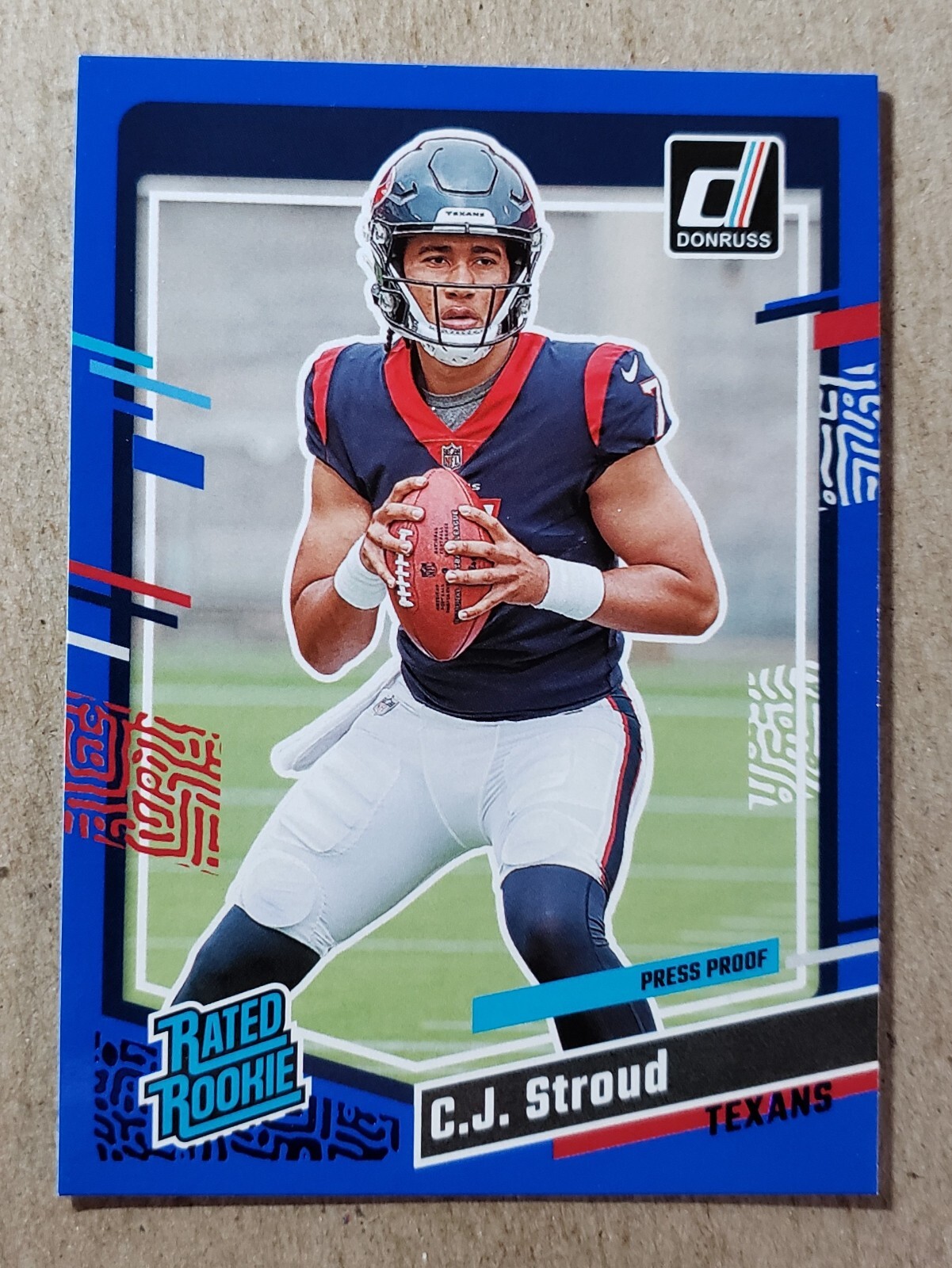 2023 Panini Donruss Blue Press Proof C.J. Stroud RC #339 Houston Texans Rookie