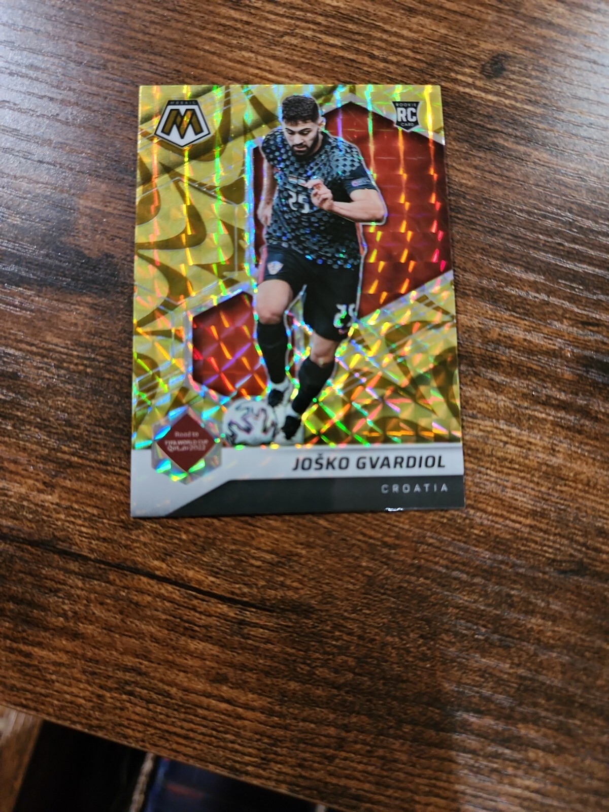 Josko Gvardiol - 2021-22 Mosaic Road to FIFA World Cup Rookie Card Gold RC #198