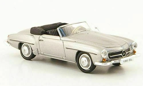 Véhicules miniatures argentés Mercedes 1:87