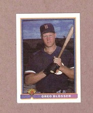 1991 Bowman Baseball Card #115 Greg Blosser Boston Red Sox