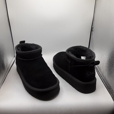 Lamo Ellie Boots Women's 7M Black Suede Ankle