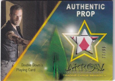 Arrow Season 4 Authentic Prop PR2 Double Down's Playing Card 77/99