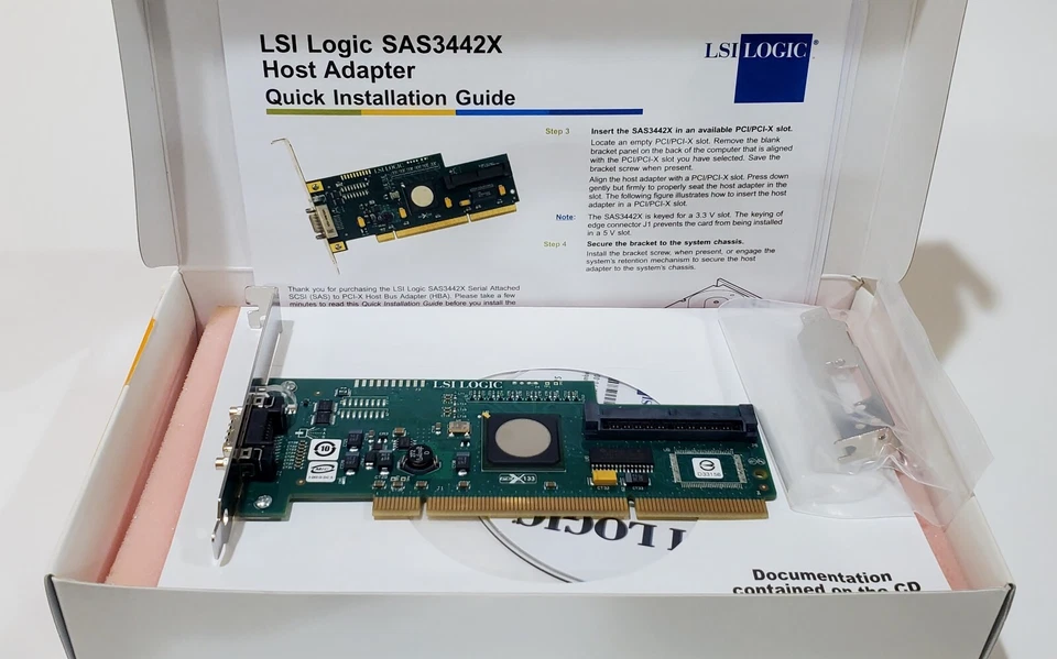 LSI SAS3442X-R L3-00116-02C, 3Gb/s, SAS/SATA Host Bus Adapter w/ Integrated RAID - Image 3 of 4
