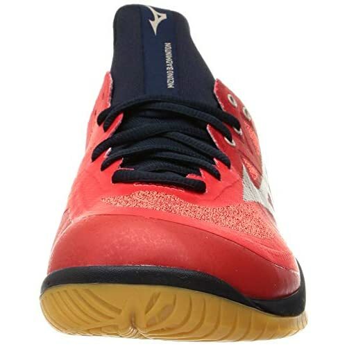 MIZUNO Badminton Shoes WAVE FANG ZERO 2 Red Gold Navy 71GA2190 US7