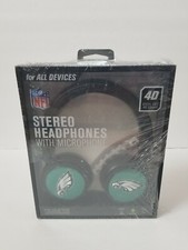 NFL 4D Steel Cut Logo Stereo Headphones with Microphone