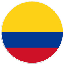 Colombia Flag - 3 Pack Circle Stickers 3" x 3" - Born Raised Pride
