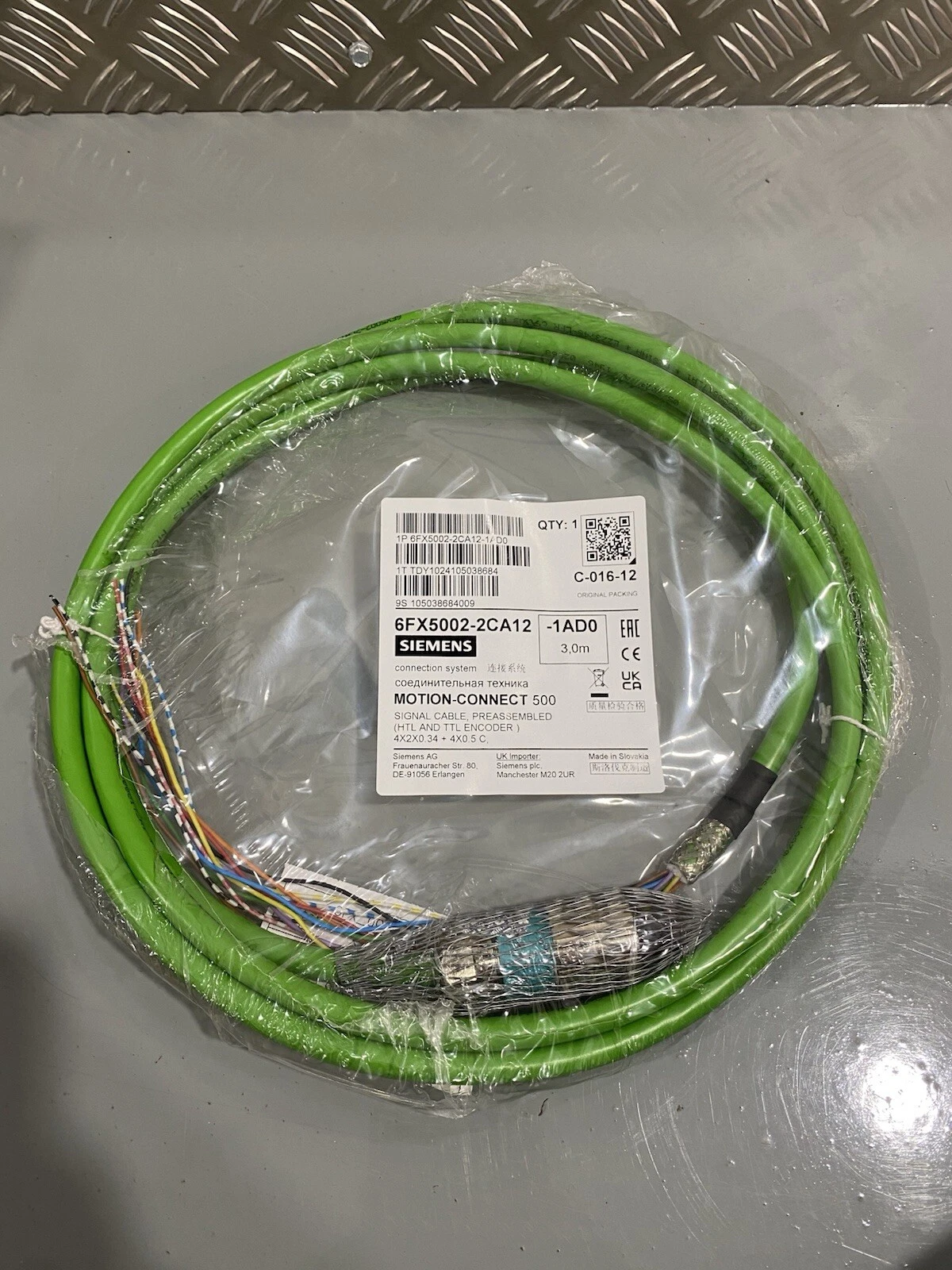 Siemens 6FX5002-2CA12 3m Signal Cable Preassembled HTL & TTL Encoder Brand New