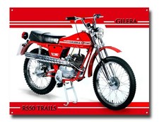 Gilera RS50 Trials Motorrad Metall Schild. 40.6cm X 30.5cm Classic Italienische