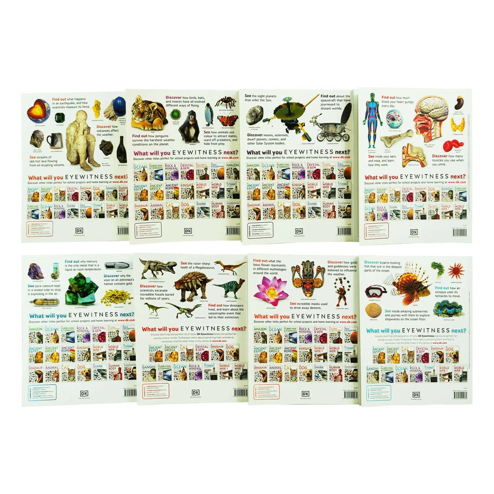 DK Eyewitness Collection 8 Books Set - Ages 9-12 - Paperback — 第 3/4 张图片