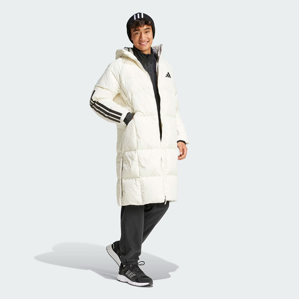 New Adidas Mens COLD RDY 3S LONG DOWN JACKET JG3838 WHITE S-3XL 