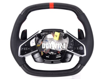 RARE & NICE Extra thick side grips Carbon Chevrolet Corvette C8 steering wheel