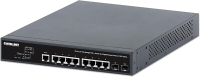Intellinet 10 Port Gigabit L2+ Managed PoE Ethernet Switch - Rackmount - NIB