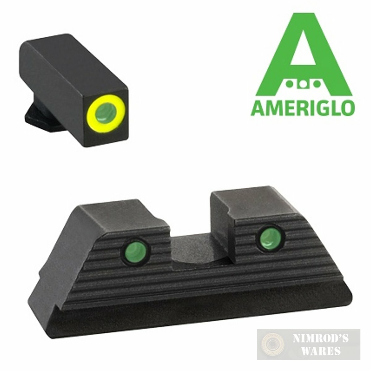 AmeriGLO for Glock 42 43 43X TROOPER Night Sights SET GL-822 FAST 