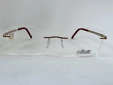 NEW Silhouette Momentum 5529 HD 3020 Gold Sienna Red 53.17.140 Eyeglasses Frames