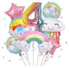 Girls - 4th Birthday Balloon Set