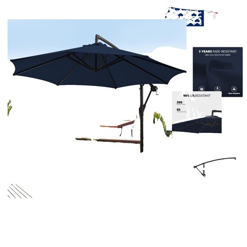 13ft patio umbrella SUPERJARE 13FT Outdoor Patio Umbrella with Base Included, Double Sided
