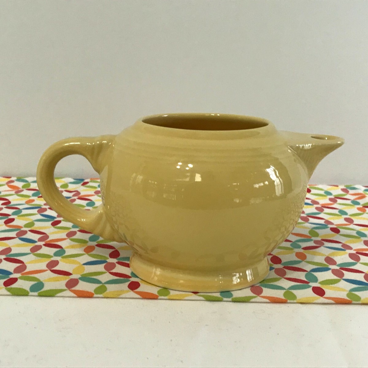 Fiestaware Yellow Small Cup Teapot Fiesta Retired Pale Yellow Body Only  NO LID