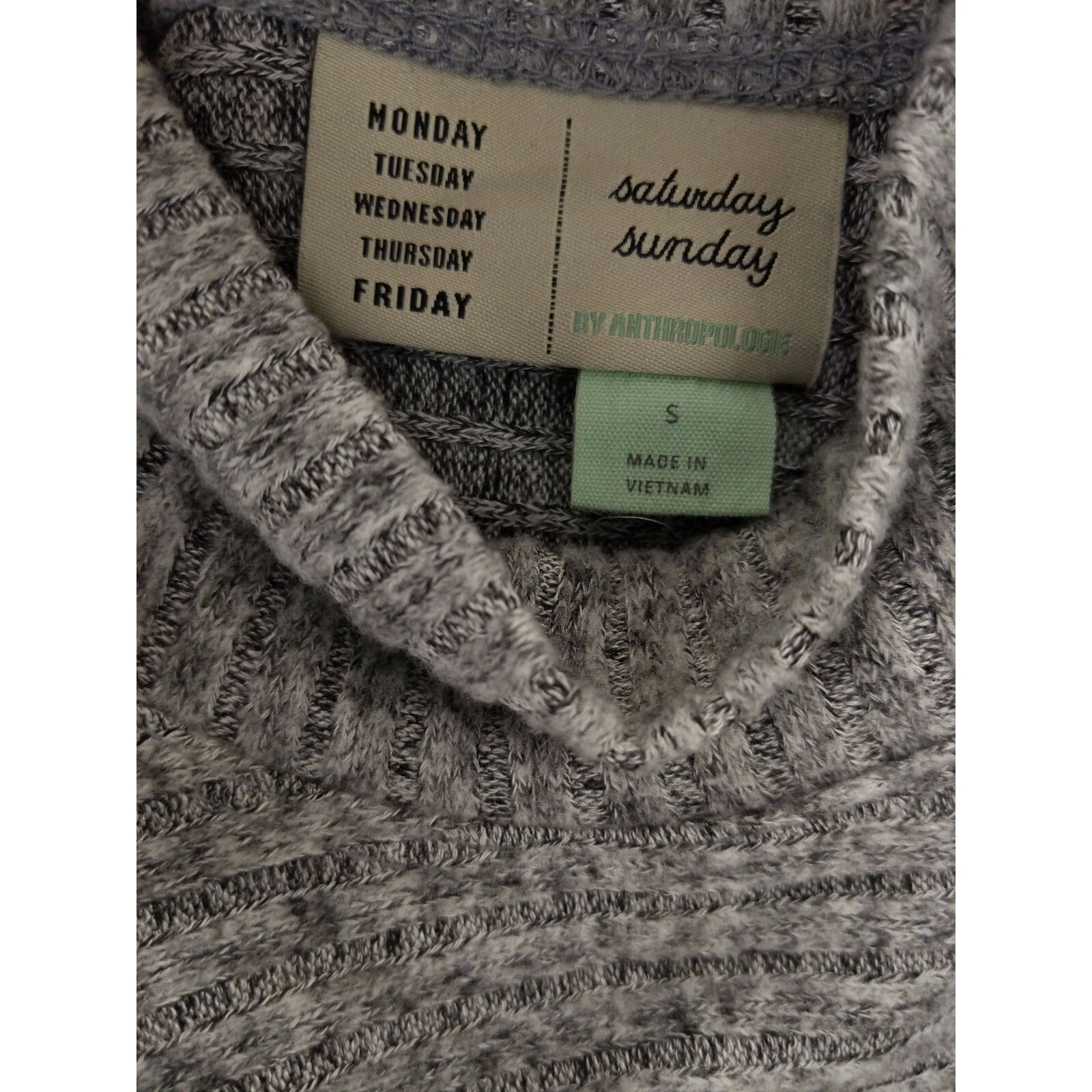 VETEMENTS Abito Midi Mariah Saturday Sunday Anthropologie Maglia Girocollo Grigio S