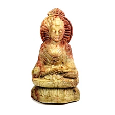 Buddha Star Sandstone Figure Religious Decorative Gift Item 5.5"×3.5"