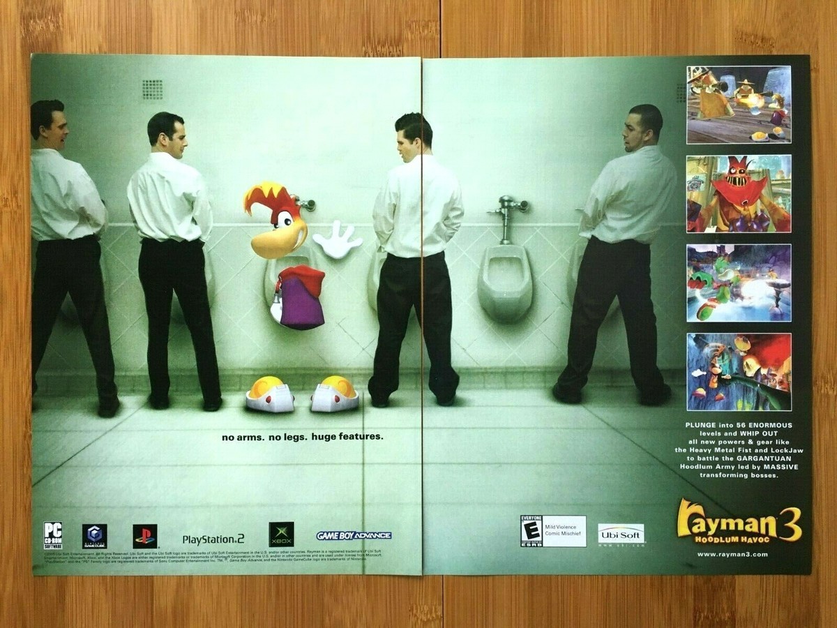 2003 Rayman 3: Hoodlum Havoc PS2 Xbox Gamecube Print Ad/Poster