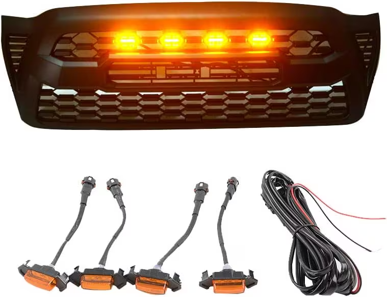 4PCS Front LED Grille Amber Lights Kit For Toyota Tacoma 2005-2011