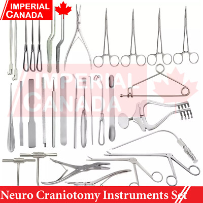 Cranio Instrument Set Neuro Craniotomy Instruments Set of 32Pcs for craniotomy surgery ...